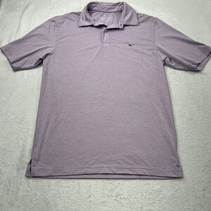 Vineyard Vines Women's XS Purple Stripe‎ Performance Polo Shirt